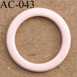 anneau métallique plastifié couleur beige rose brillant laqué pour soutien gorge diamètre 14 mm vendu à l'unité haut de gamme