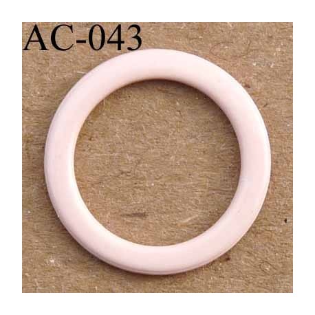 anneau métallique plastifié couleur rose beige brillant laqué pour soutien gorge diamètre 14 mm vendu à l'unité haut de gamme