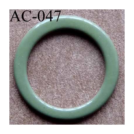 anneau métallique plastifié couleur vert olive pour soutien gorge diamètre 14 mm vendu à l'unité haut de gamme