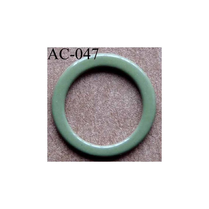 anneau métallique plastifié couleur vert olive pour soutien gorge diamètre 14 mm vendu à l'unité haut de gamme