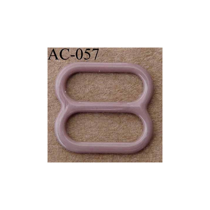 boucle de réglage métal plastifié couleur taupe brillant laqué pour soutien gorge longueur 13 mm vendu à l'unité