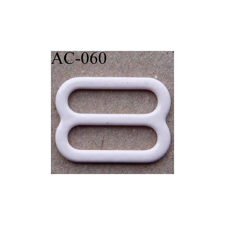 boucle de réglage métal plastifié couleur rose petale brillant laqué pour soutien gorge longueur 15 mm vendu à l'unité 