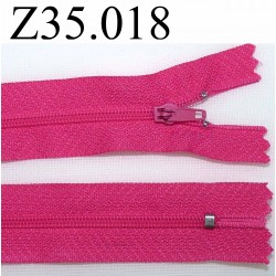 fermeture 35 cm fuschia non séparable zip nylon