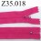 fermeture 35 cm fuschia non séparable zip nylon