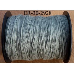 Echevette coton retors réf couleur 2928 gris vert art 89 longueur de bobine 300 m soit 30 échevettes de 10 m 23 cts l'échevette