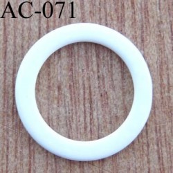 anneau métallique laqué couleur blanc brillant diamètre extérieur 13 mm intérieur 9 mm vendu à l'unité haut de gamme