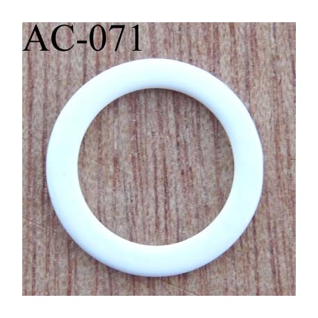 anneau métallique plastifié couleur blanc brillant laqué diamètre ext 12 mm int 9 mm vendu à l'unité haut de gamme