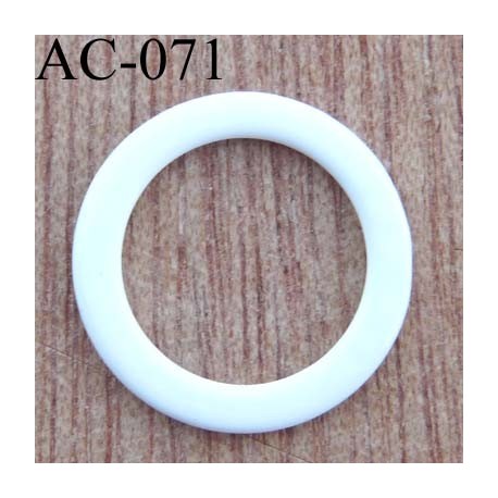 anneau métallique plastifié couleur blanc brillant laqué diamètre ext 12 mm int 9 mm vendu à l'unité haut de gamme