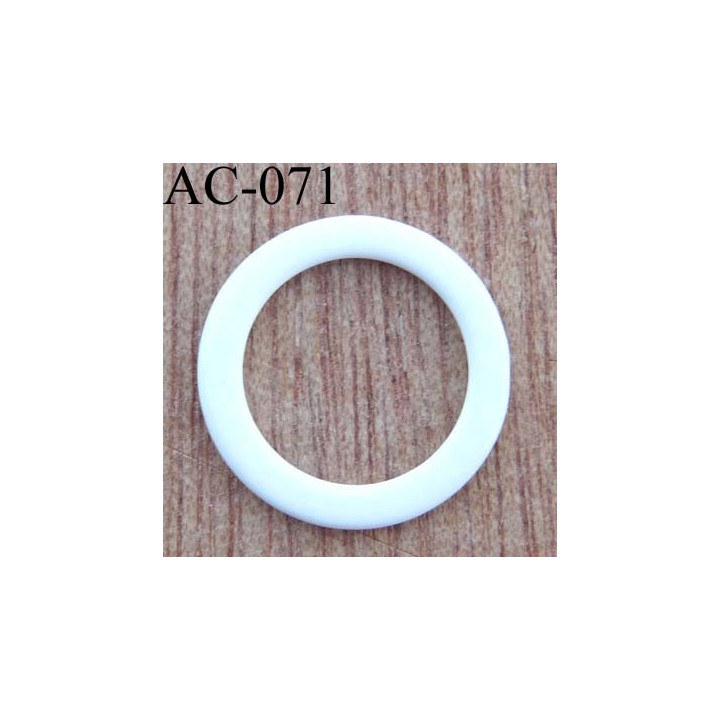 anneau métallique plastifié couleur blanc brillant laqué diamètre ext 12 mm int 9 mm vendu à l'unité haut de gamme