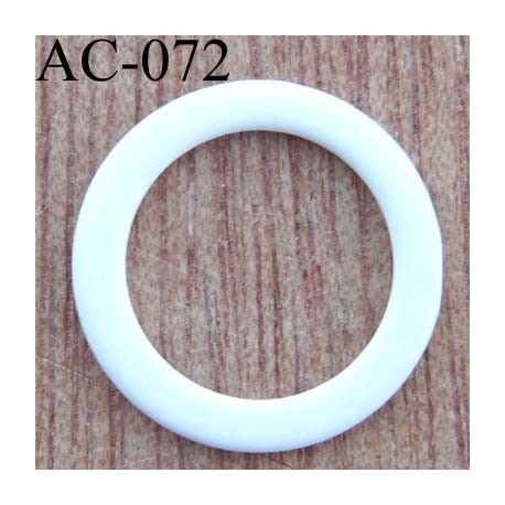 anneau métallique plastifié couleur blanc brillant laqué diamètre extérieur 14 mm intérieur 10 mm vendu à l'unité haut de gamme
