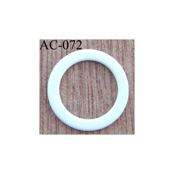 anneau métallique plastifié couleur blanc brillant laqué diamètre extérieur 14 mm intérieur 10 mm vendu à l'unité haut de gamme