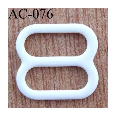 boucle de réglage réglette métal plastifié blanc brillant pour soutien gorge longueur 10 mm vendu à l'unité haut de gamme