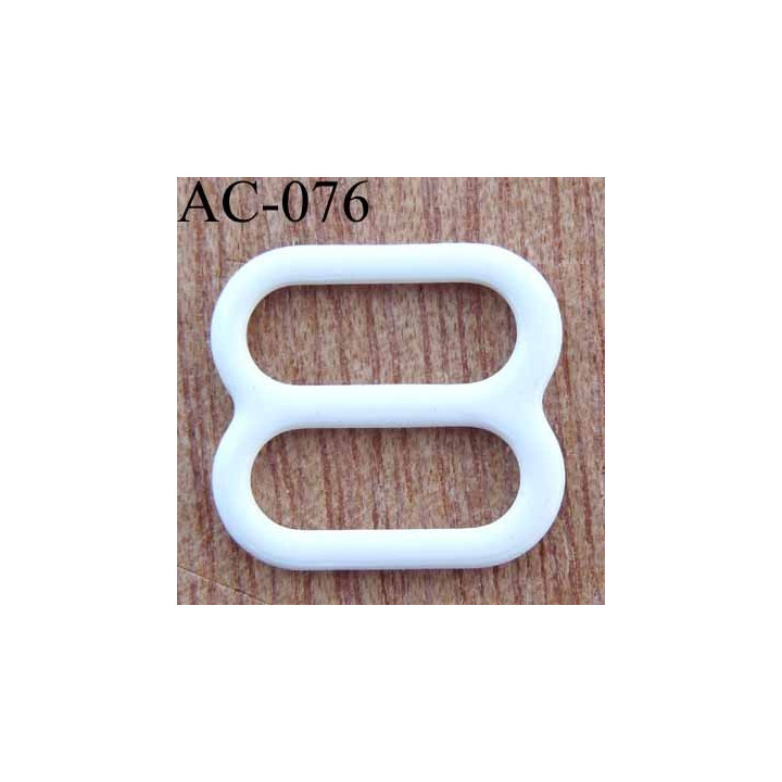 boucle de réglage réglette métal plastifié blanc brillant  pour soutien gorge longueur 10 mm vendu à l'unité haut de gamme