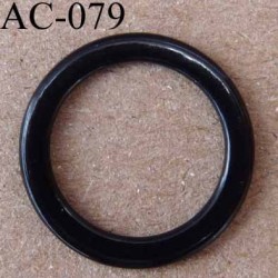 anneau métallique plastifié couleur noir brillant diamètre extérieur 14 mm intérieur 10 mm vendu à l'unité haut de gamme