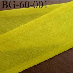 biais ruban galon a plat plié 60 mm en coton couleur jaune largeur 60 mm prix au mètre