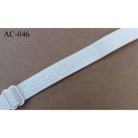 bretelle réglable gauche de soutien gorge CHRISTIAN LACROIX longueur 33 cm largeur 12 mm ivoire haut de gamme