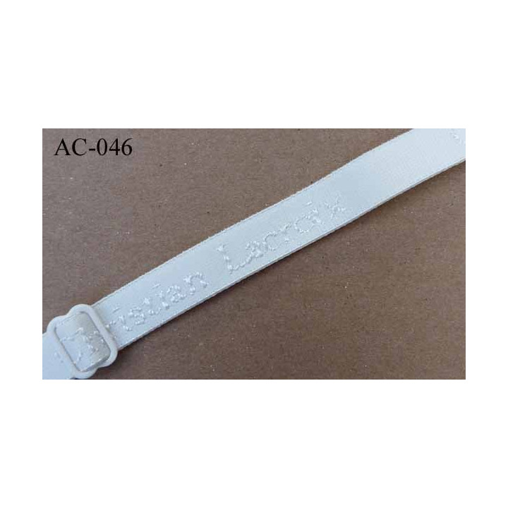 bretelle réglable gauche de soutien gorge CHRISTIAN LACROIX longueur 33 cm largeur 12 mm ivoire haut de gamme