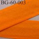 biais ruban galon a plat plié 60 +10+10 mm en coton couleur orange largeur 6 cm plus 2 fois 10 mm vendue au mètre