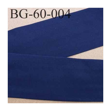 biais ruban galon a plat plié 60 +10+10 mm en coton couleur bleu marine largeur 6 cm plus 2 fois 10 mm vendue au mètre