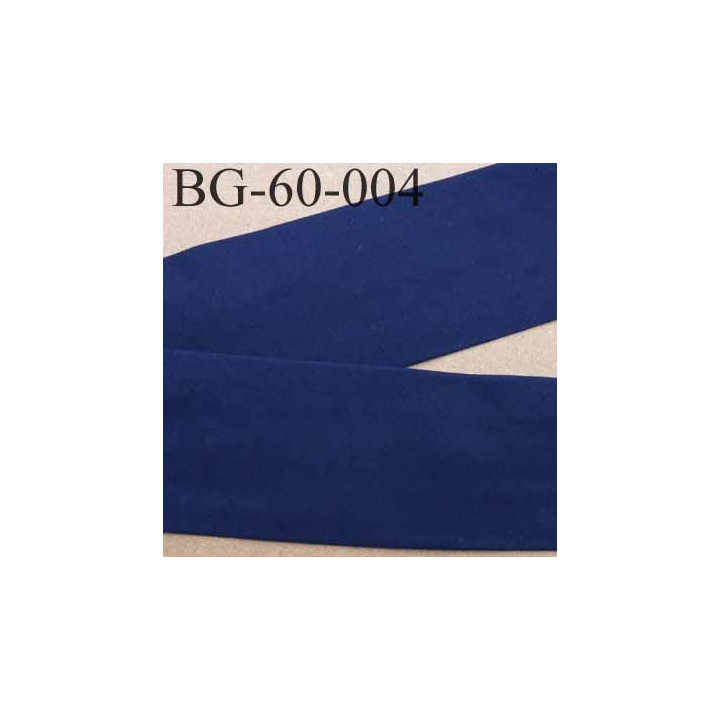 biais ruban galon a plat plié 60 +10+10 mm en coton couleur bleu marine largeur 6 cm plus 2 fois 10 mm vendue au mètre
