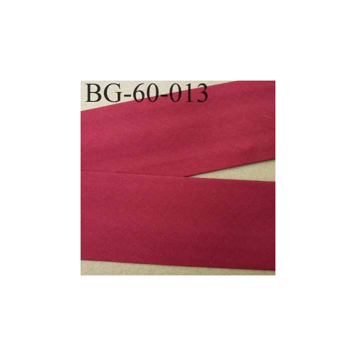 biais ruban galon a plat plié 60 +10+10 mm en coton couleur rouge largeur 6 cm plus 2 fois 10 mm prix au mètre