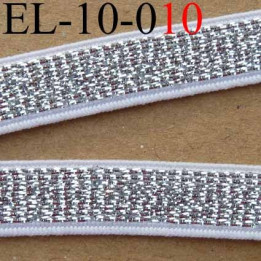 élastique plat couleur blanc et argent brillant très belle qualité superbe largeur 10 mm très beau prix au mètre