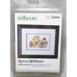 kit à broder tedinours LES JEUX DE TEDINOURS 13 X 19 cm royal paris DESTOCKAGE réf 9880.6430.0076