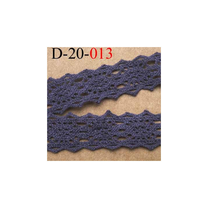 dentelle crochet ancienne 100 % coton gris largeur 20 mm prix au mètre