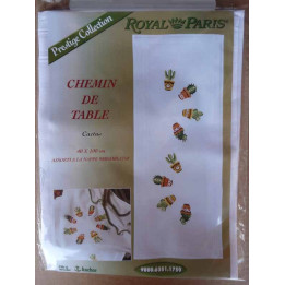 chemin de table CACTUS 40x100 cm kit à broder royal paris prestige collection ref 9880.6351.1750