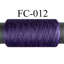 bobine de fil polyester n° 120 couleur violet foncé longueur 500 mètres fabriqué en France