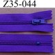 fermeture éclair longueur 35 cm couleur violet foncé non séparable largeur 2.5 cm glissière en nylon largeur 4 mm curseur métal