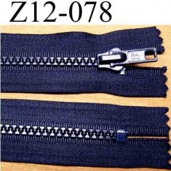 fermeture zip à glissière longueur 12 cm couleur bleu foncé non séparable zip nylon largeur 3,2 cm largeur du zip moulé 6 mm