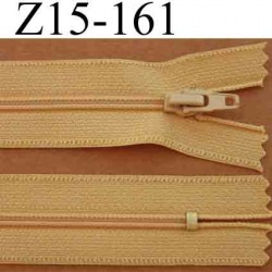fermeture éclair longueur 15 cm couleur jaune ocre non séparable largeur 2.5 cm glissière nylon largeur du zip 4 mm