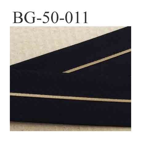 sangle biais ruban gallon haut de gamme couleur noir et bronze en lien central largeur 5 cm souple très solide incassable