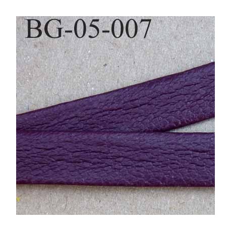 galon biais ruban façon cuir recto verso superbe largeur 5 mm couleur bordeau prune souple épaisseur 1.3 mm prix au au mètre