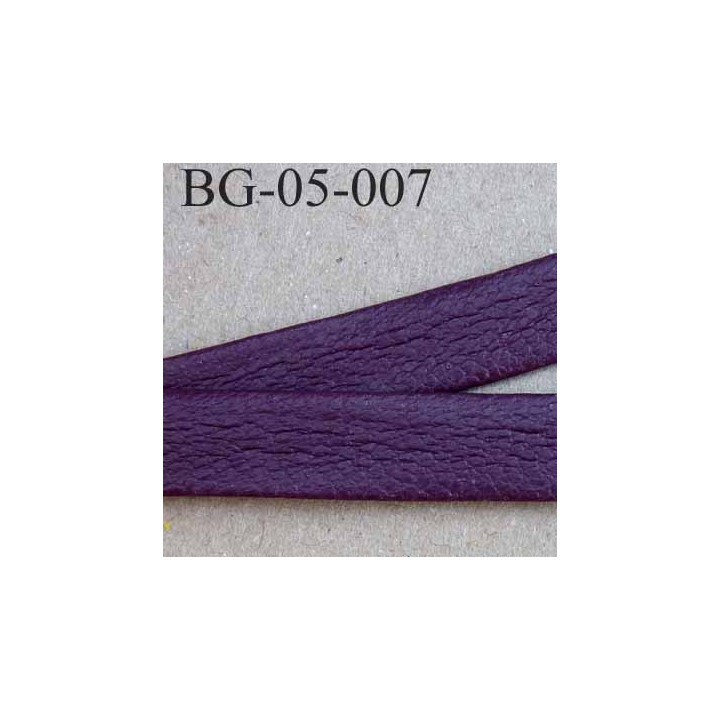 galon biais ruban façon cuir recto verso superbe largeur 5 mm couleur bordeau prune souple épaisseur 1.3 mm prix au au mètre