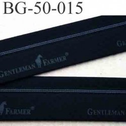 sangle biais ruban Gentleman Farmer couleur noir largeur 5 cm souple vraiment très solide prix au mètre