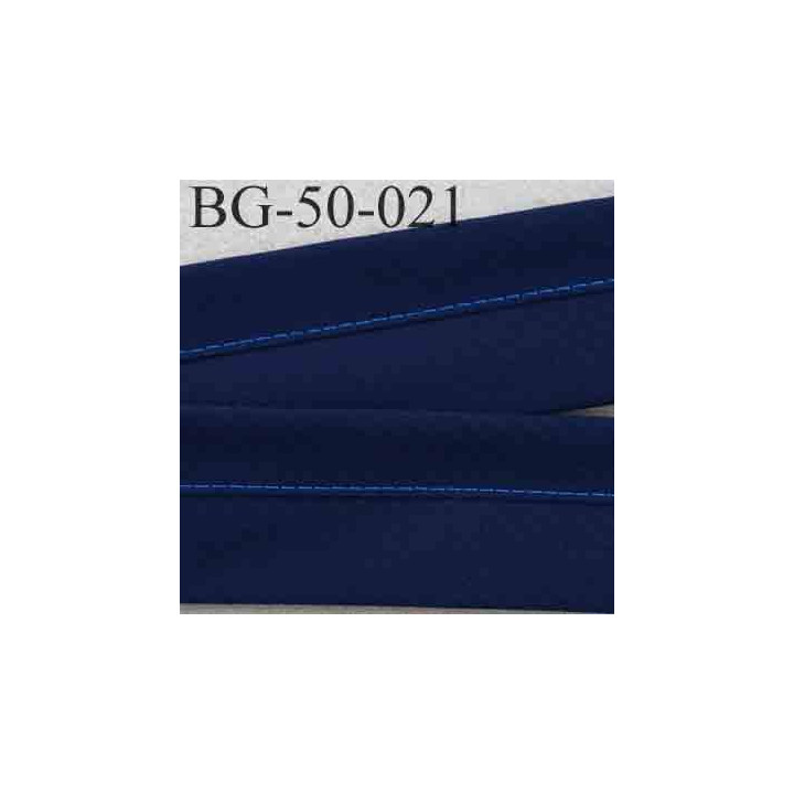 sangle biais ruban haut de gamme couleur bleu marine largeur 5 cm souple vraiment très solide prix au mètre