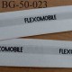 sangle ruban gallon élastique haut de gamme FLEXOMOBILE 20 % d'élasticité couleur blanc écru et noir largeur 5 cm souple 