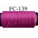 bobine de fil mousse texturé polyester couleur rose fushia longueur de la bobine 500 mètres fabriqué en France
