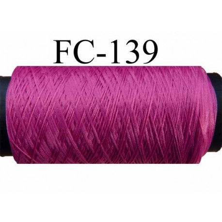 bobine de fil mousse texturé polyester couleur rose fushia longueur de la bobine 500 mètres fabriqué en France
