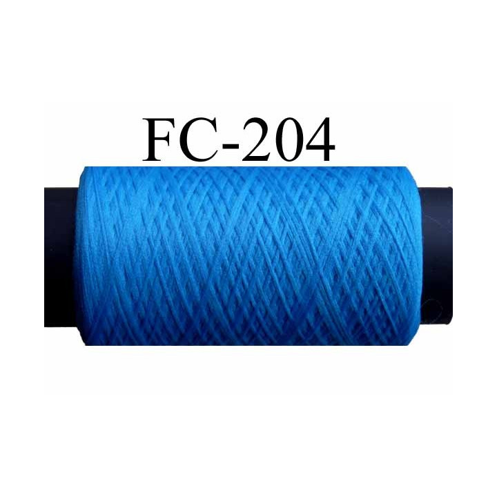 bobine de fil mousse polyester texturé couleur bleu longueur de la bobine 500 mètres fabriqué en France