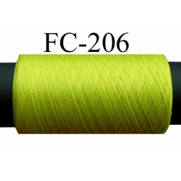 bobine de fil texturé polyester couleur vert fluo  longueur de la bobine 500 mètres Fabriqué en France