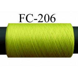 bobine de fil texturé polyester couleur vert fluo longueur de la bobine 500 mètres Fabriqué en France