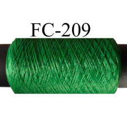 bobine de fil mousse polyester couleur vert longueur de la bobine 500 mètres fabriqué en France
