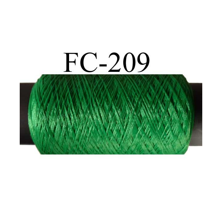 bobine de fil mousse polyester couleur vert longueur de la bobine 500 mètres fabriqué en France