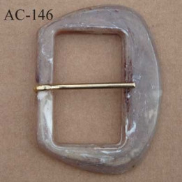 boucle anneau étrier plastique onyx effet marbré  80 mm vendu à l'unité