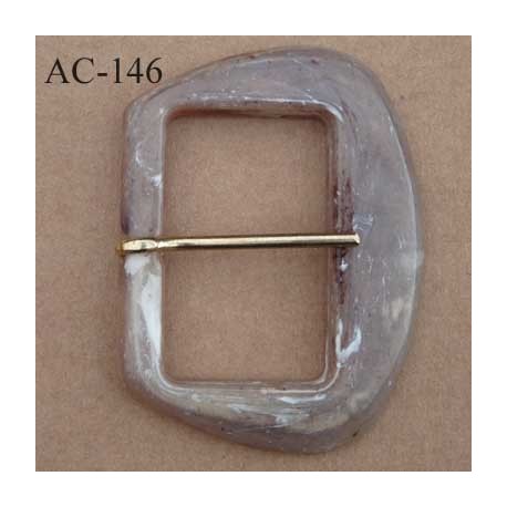boucle anneau étrier plastique onyx effet marbré 80 mm vendu à l'unité