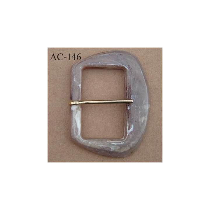 boucle anneau étrier plastique onyx effet marbré  80 mm vendu à l'unité
