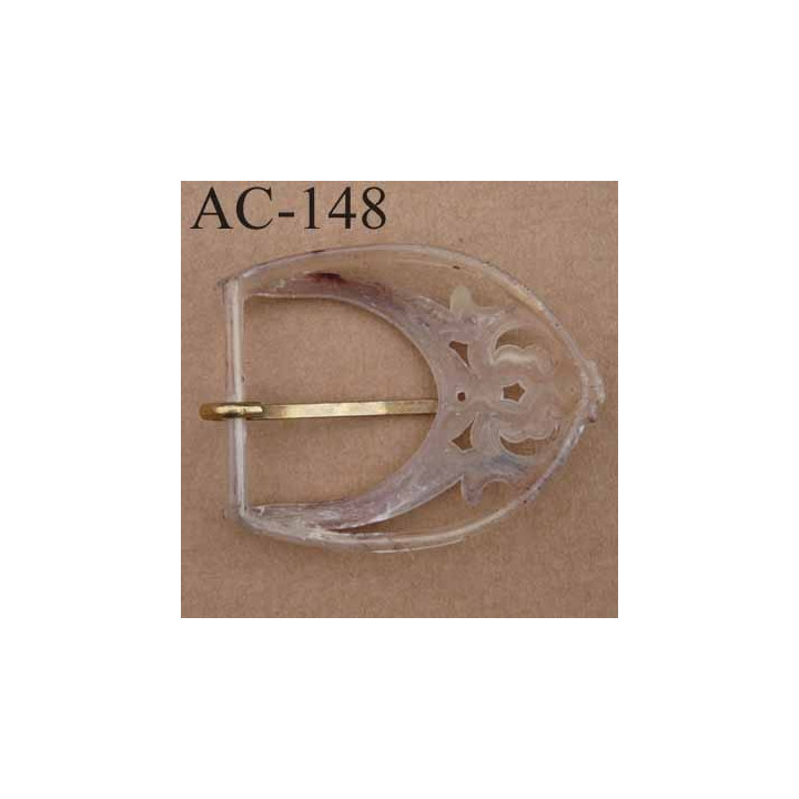 boucle anneau étrier plastique onyx effet marbré  55 mm vendu à l'unité